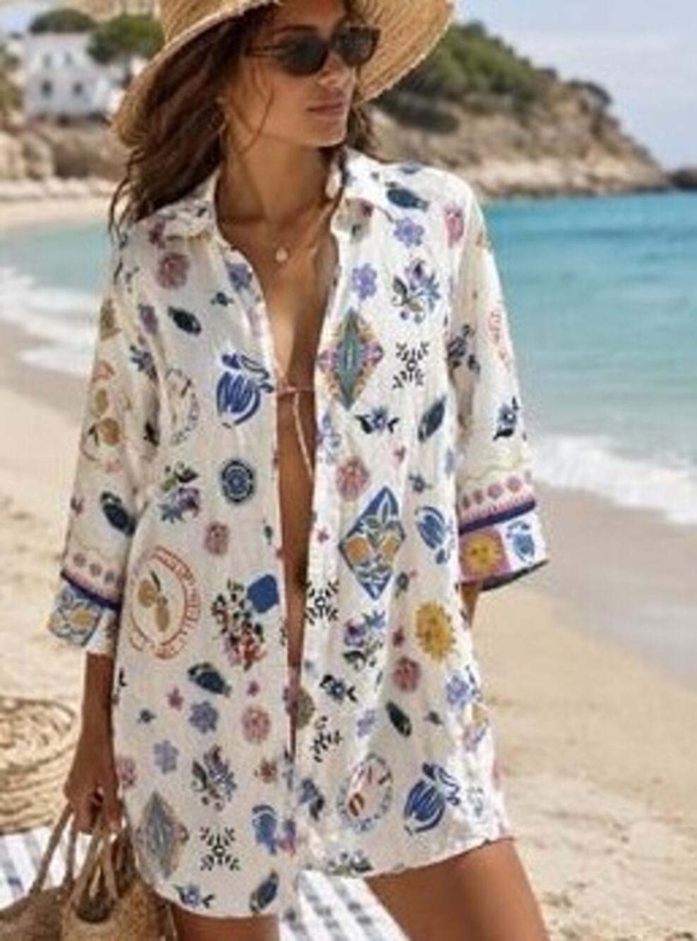 Label of Love Long Shirt Dress Cover-up Women's Sz. S